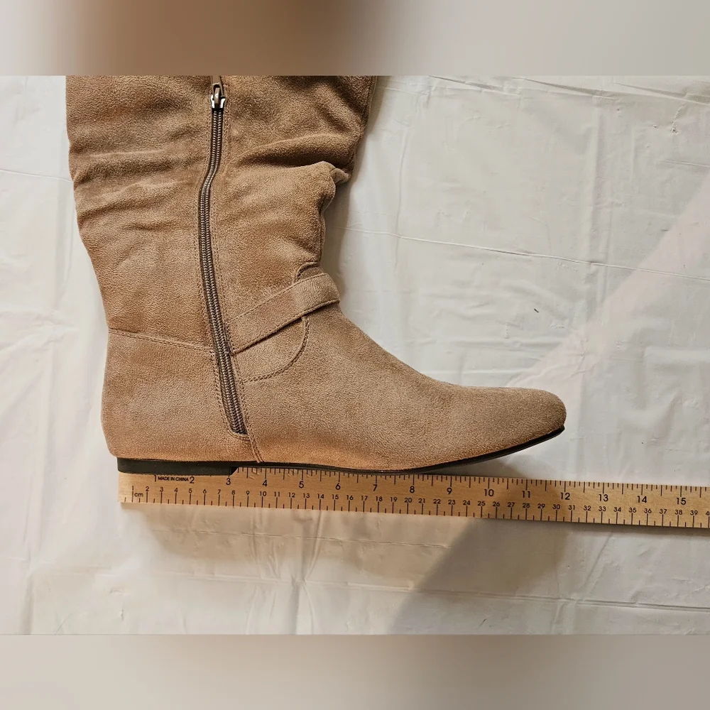 Shoe Dazzle Tan Heeled Boots NWOT SIZE 11 WC - Picture 8 of 13